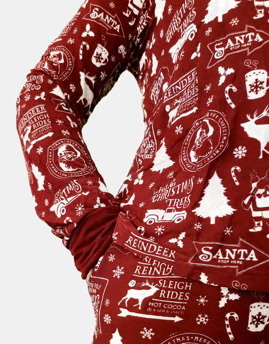 Santa stop here set pijama de Mujer