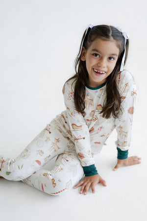 Santa Magic Key  pijama de dos piezas hecho de bambú