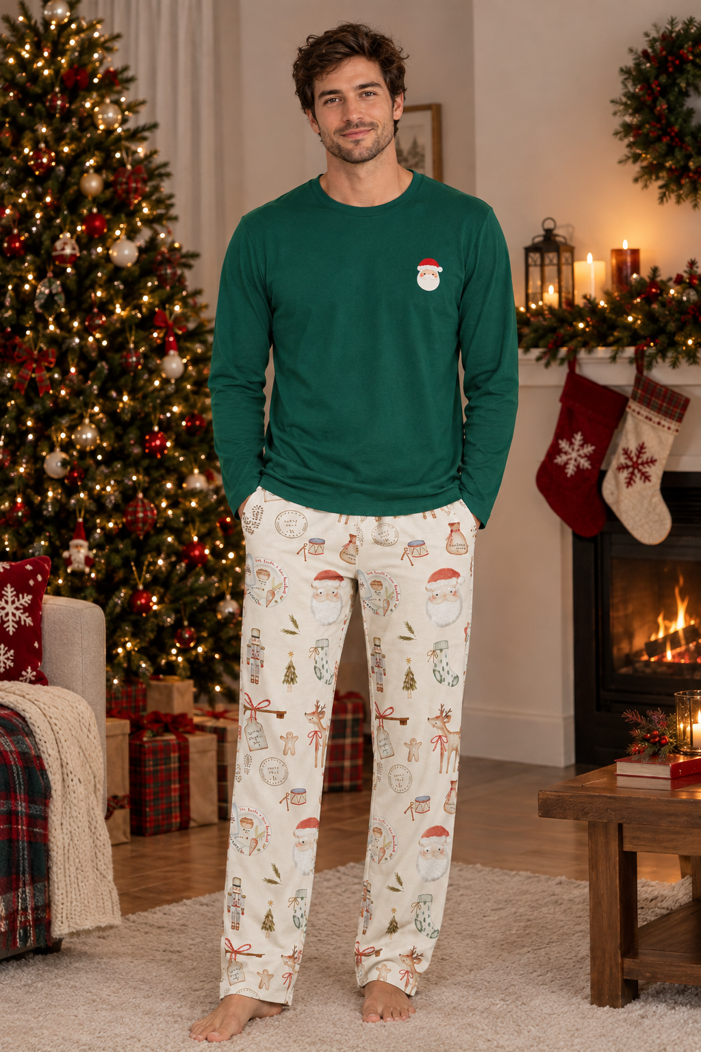 Pijama de Hombre de bambú | Santa Magic Key