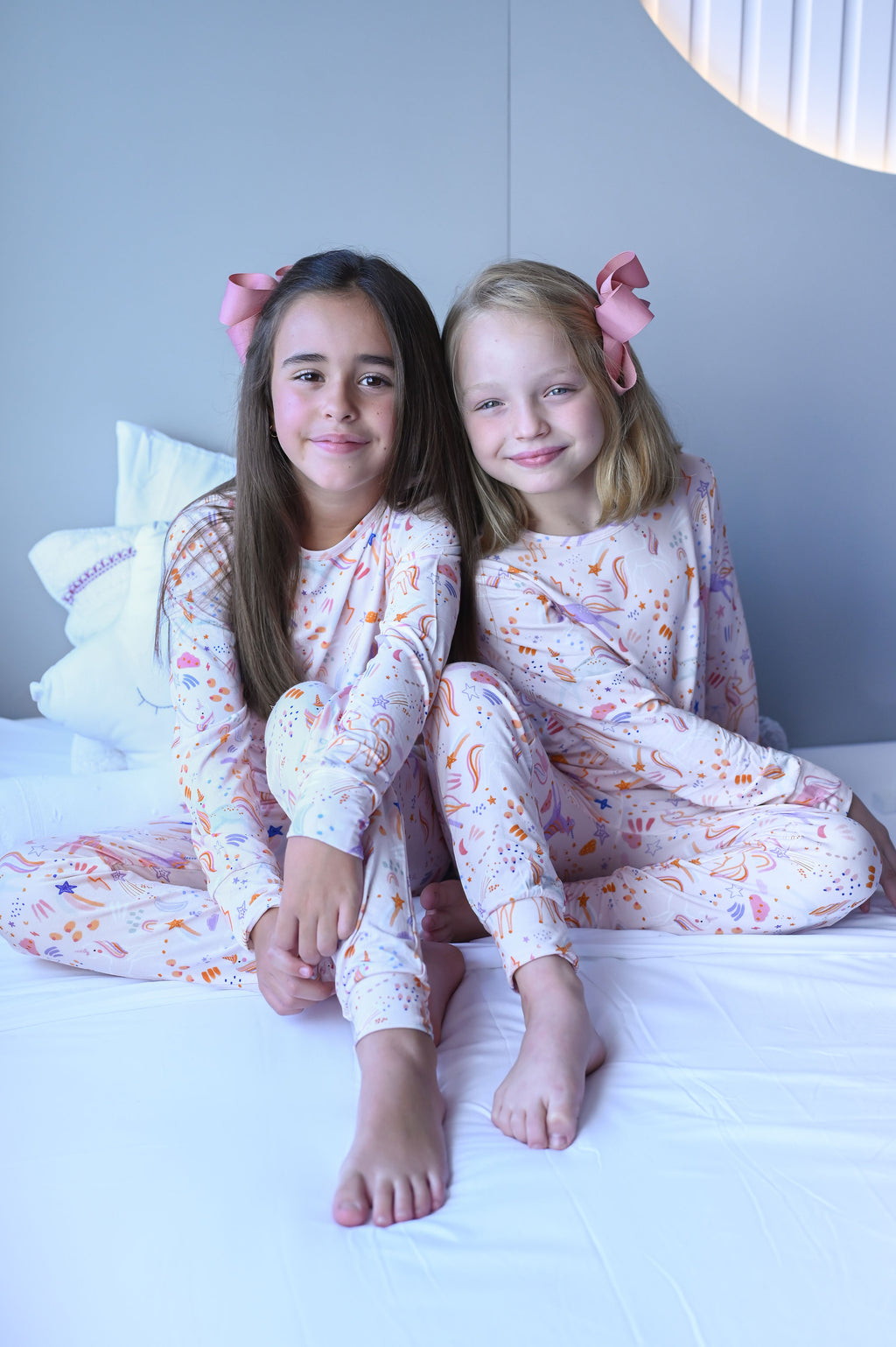 Unicornios pijama de dos piezas hecho de bambú