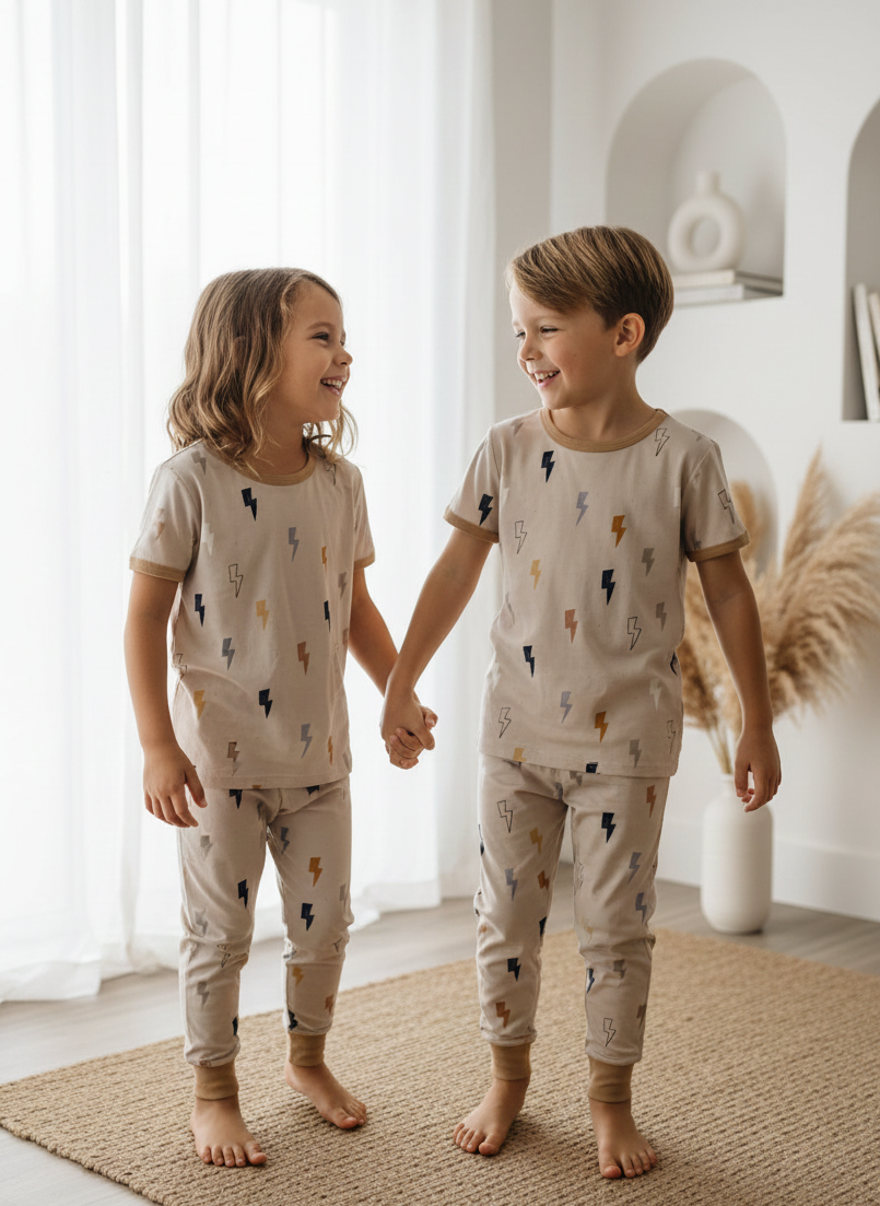 Rayitos pijama de dos piezas hecho de bambú
