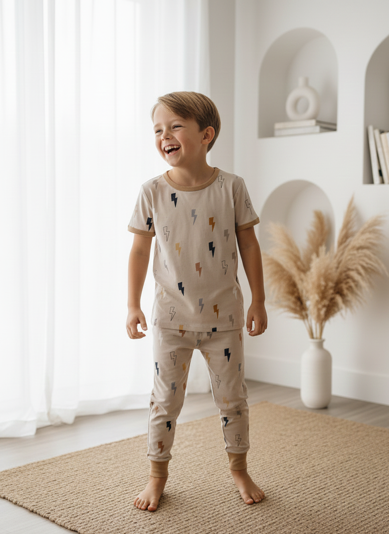 Rayitos pijama de dos piezas hecho de bambú