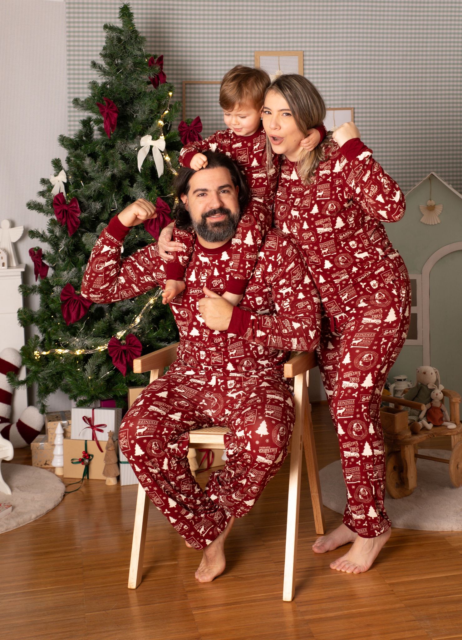 Santa stop here set pijama de Mujer