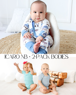 Promo Icaro recién nacido + 2-pack bodies