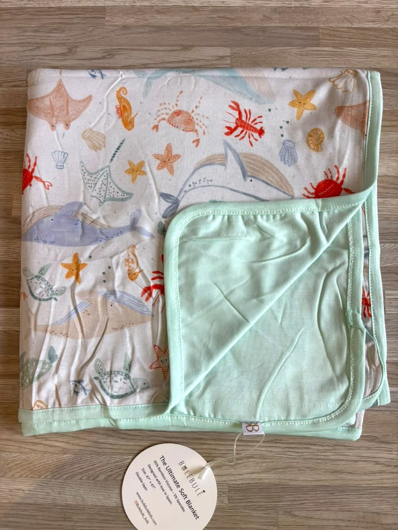 Manta Reversible Bambú | Bajo del Mar