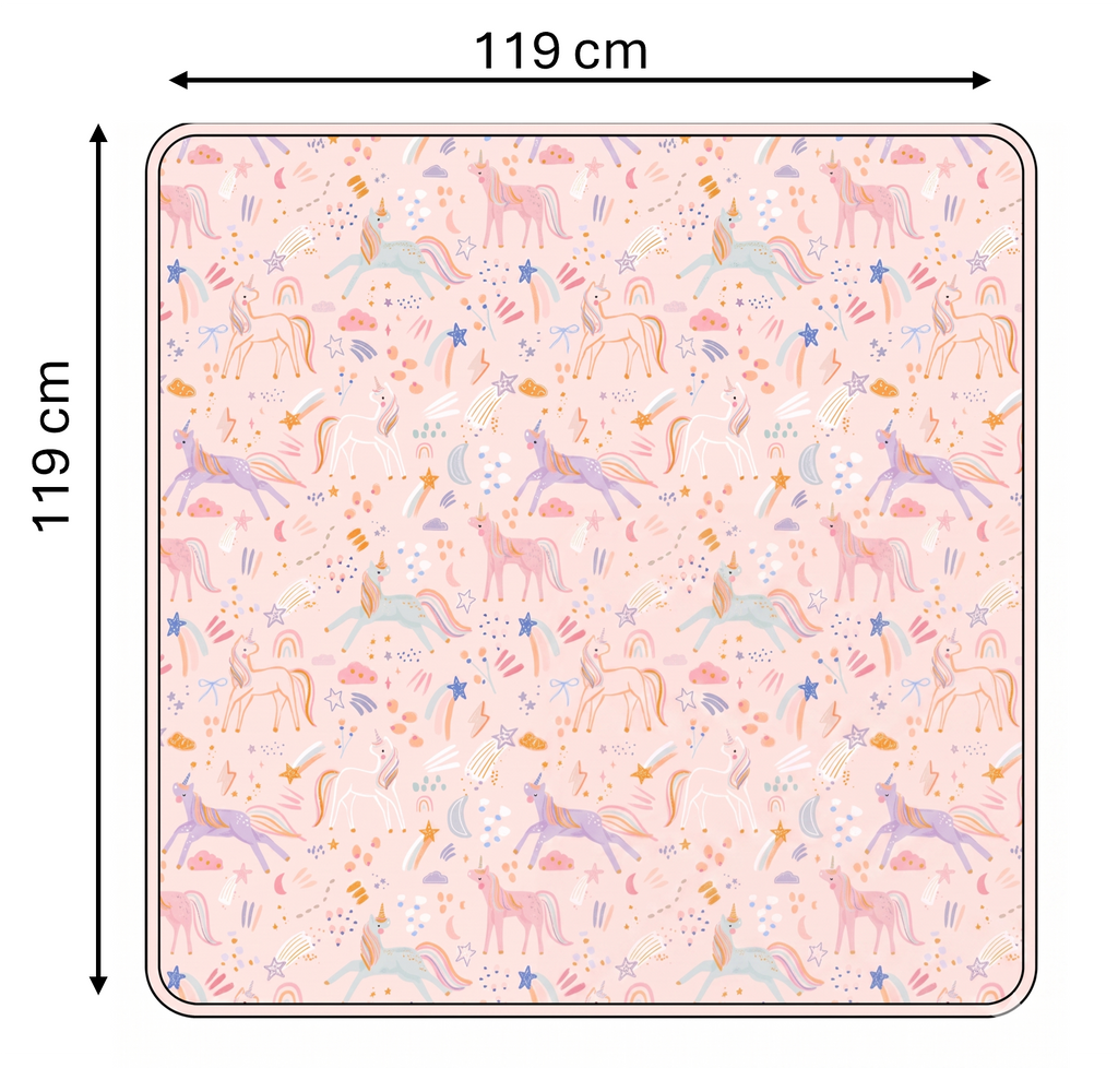 Manta Reversible Bambú | Unicornios