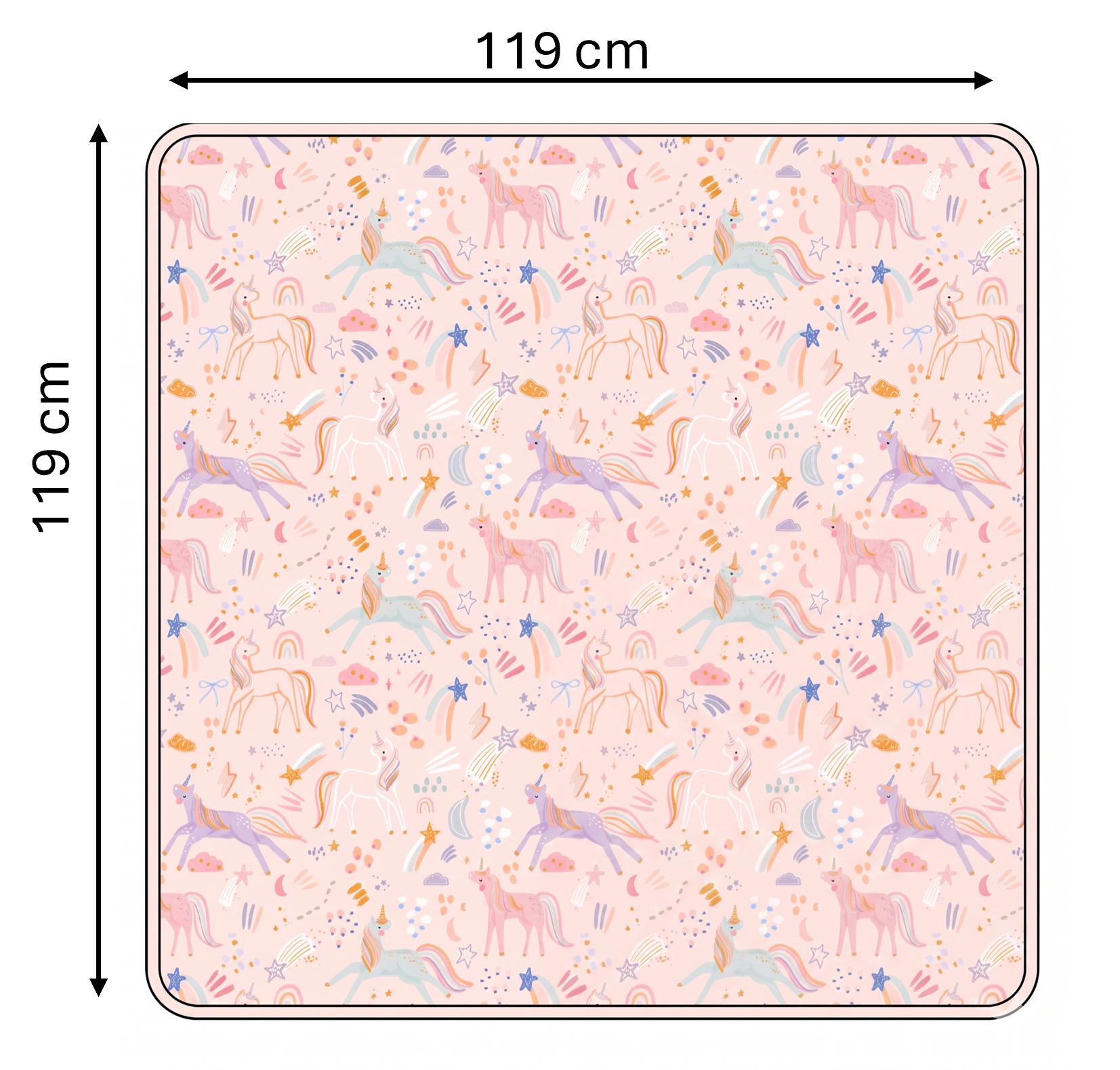 Manta Reversible Bambú | Unicornios