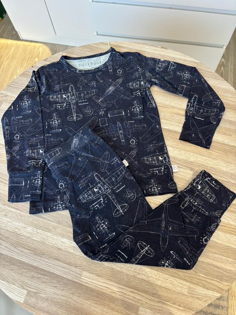 Sky Blueprint pijama de dos piezas hecho de bambú